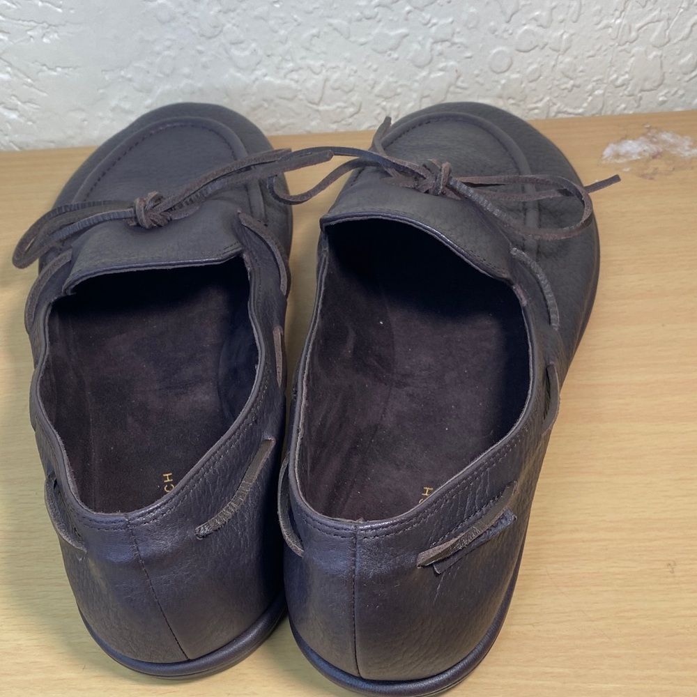 Tory Burch Pebbled Leather Loafers in Dark Brown - Picture 7 of 10